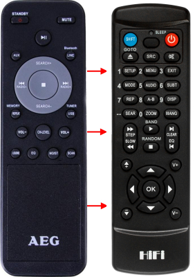 Replacement remote control for Aeg BSS4806