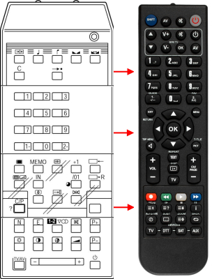 Replacement remote control for Classic IRC81187
