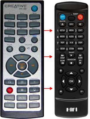 Replacement remote control for Creative AUDIGY4