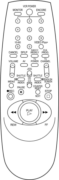 Replacement remote control for Akai VS99