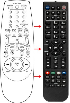 Replacement remote control for Mitsubishi 939P330094