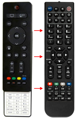 Replacement remote control for Ikea L32U4000FJE