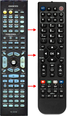 Replacement remote control for Onkyo TX-SR8360