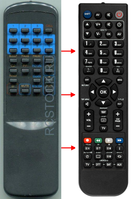 Replacement remote control for Funai 2100MK-11 4B1