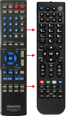 Replacement remote control for Kenwood KRF-V6400D
