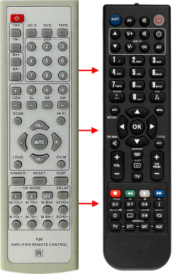 Replacement remote control for Ads F20