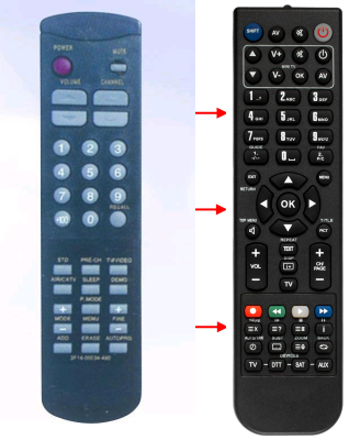 Replacement remote control for Samsung 3F14-00034-900
