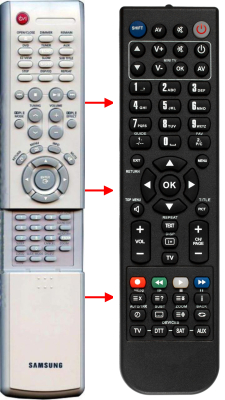 Télécommande de remplacement pour Samsung AH59-01252D, 01252D, MM-DS80