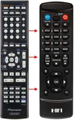 Replacement remote control for Pioneer AXD7582