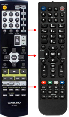 Replacement remote control for Onkyo HTR340