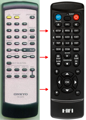 Télécommande de remplacement pour Onkyo C-1VL