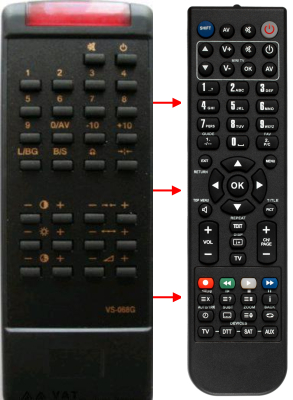 Replacement remote control for LG 105-067C