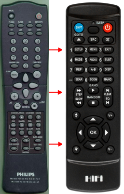 Replacement remote for Philips FR975 FR975DHT FR975DHT01 FR975DHT98 FR975DHT99 FR996