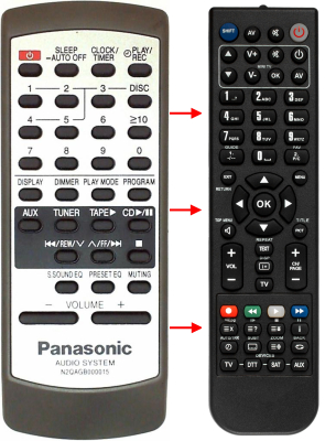 Replacement remote for Panasonic SC-AK500 SC-AK490 SC-PM17 SC-PM27 SC-AK200
