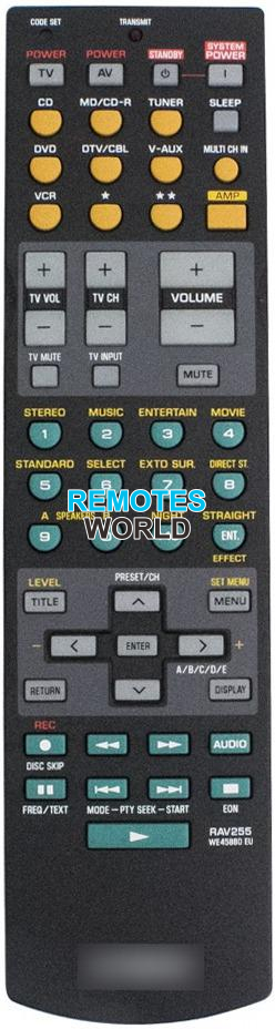 Replacement Remote Control for Yamaha RX-V457 