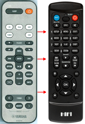 Replacement remote control for Yamaha CRX-332