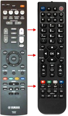 Replacement remote control for Yamaha ZP457800