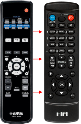 Replacement remote control for Yamaha ATS-1070
