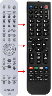 Replacement remote for Yamaha RAX35 ZX22830 R-N303 RN303