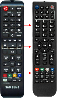 Replacement remote for Samsung HT-J4100 HT-JM41 HT-J4500