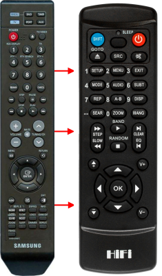 Replacement remote control for Bravo A554