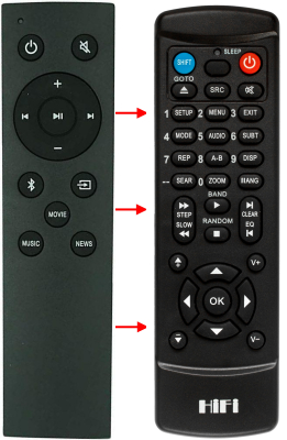 Replacement remote control for 1 BY ONE HSB5810