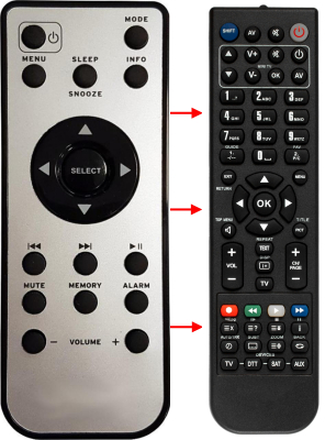 Replacement remote control for Cgv DR30I V1