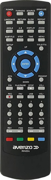 Replacement remote control for Avenzo AV4014