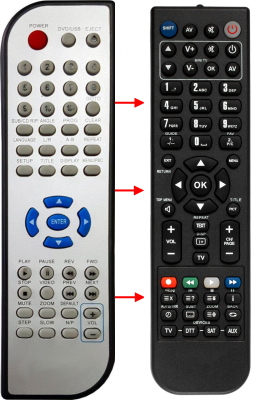 Replacement remote control for Dikom DVX140R