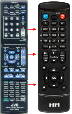 Replacement remote for JVC SP-THC60C TH-D50 XV-THD51 TH-R1 TH-D7 TH-D5 TH-R3 TH-S66