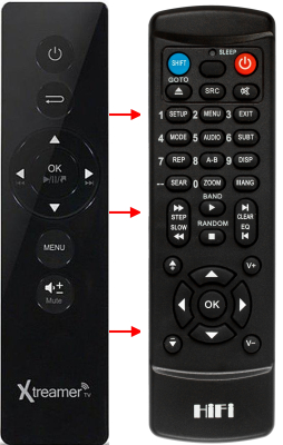 Replacement remote control for Xtreamer XTREAMER TV