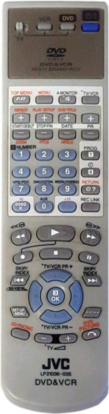 Replacement remote control for JVC HR-XVS20EF