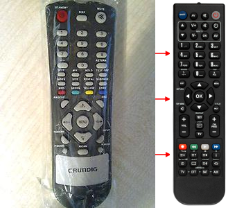 Replacement remote control for Grundig 15LCD TV