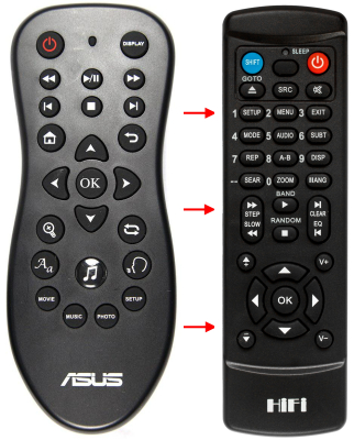 Replacement remote control for Asus HDPR1