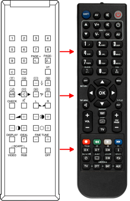 Replacement remote control for Schneider STV2804