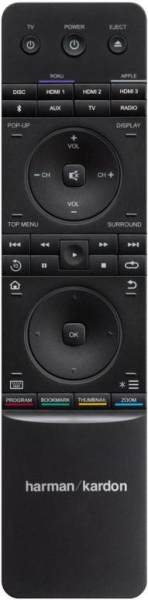 Replacement remote control for Harman Kardon BDS570