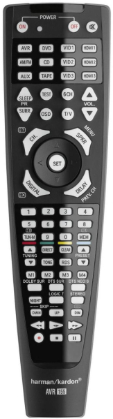 Replacement remote control for Harman Kardon AVR155
