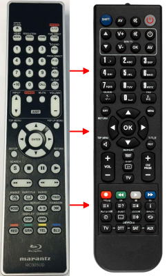 Replacement remote control for Marantz UD7006