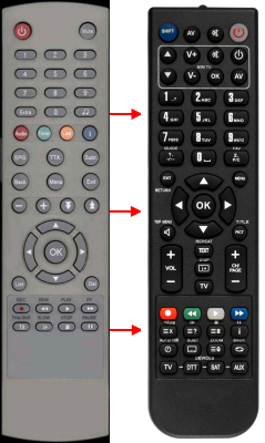 Replacement remote control for Triax DVB250T