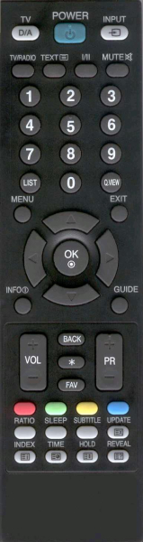 Replacement remote control for LG 26LC4R-ZA