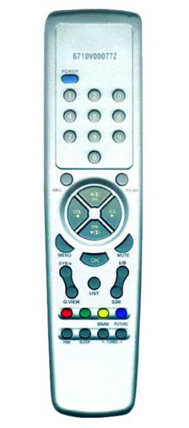 Replacement remote control for LG 6710V00138P