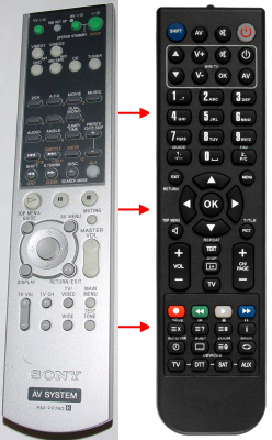 Replacement remote for Sony STRDE698, HT6900DP, STRK760P, STRK870P