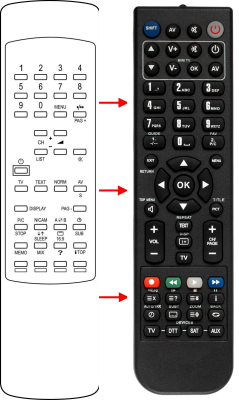Replacement remote control for Orion XANTOS560