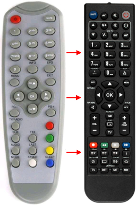 Replacement remote control for Titan TX500(1VERS.)
