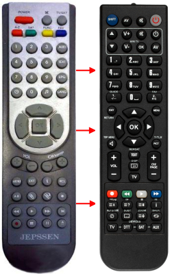 Replacement remote control for Homecast EM320PVR