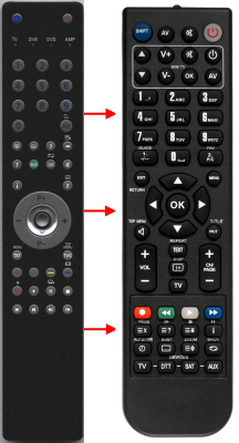 Replacement remote control for Grundig 19099S.COLORHIFI