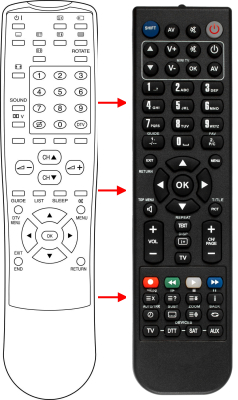 Replacement remote control for Huayu SH-12