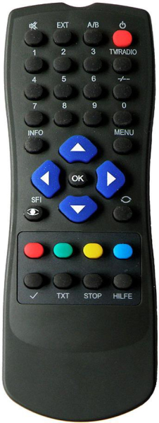 Replacement remote control for Telestar DIGINOVA2PNK