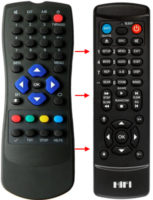 Replacement remote control for Digital Box DIGITAVIO S1CX