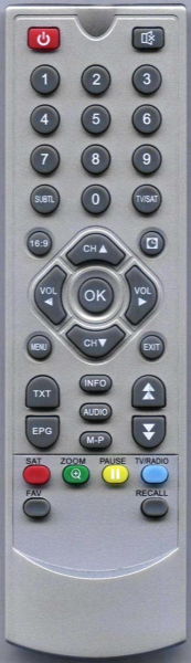 Replacement remote control for Sedea TNT-S5400